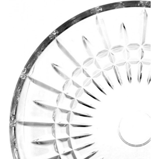 Prato de Bolo e Pudim 30,5cm Lines em Cristal Ecológico